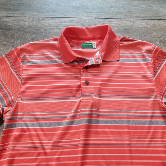 Ben Hogan Performance Men M Striped Polo Shirt Short Sleeve Golf Activewear - Picture 2 of 7